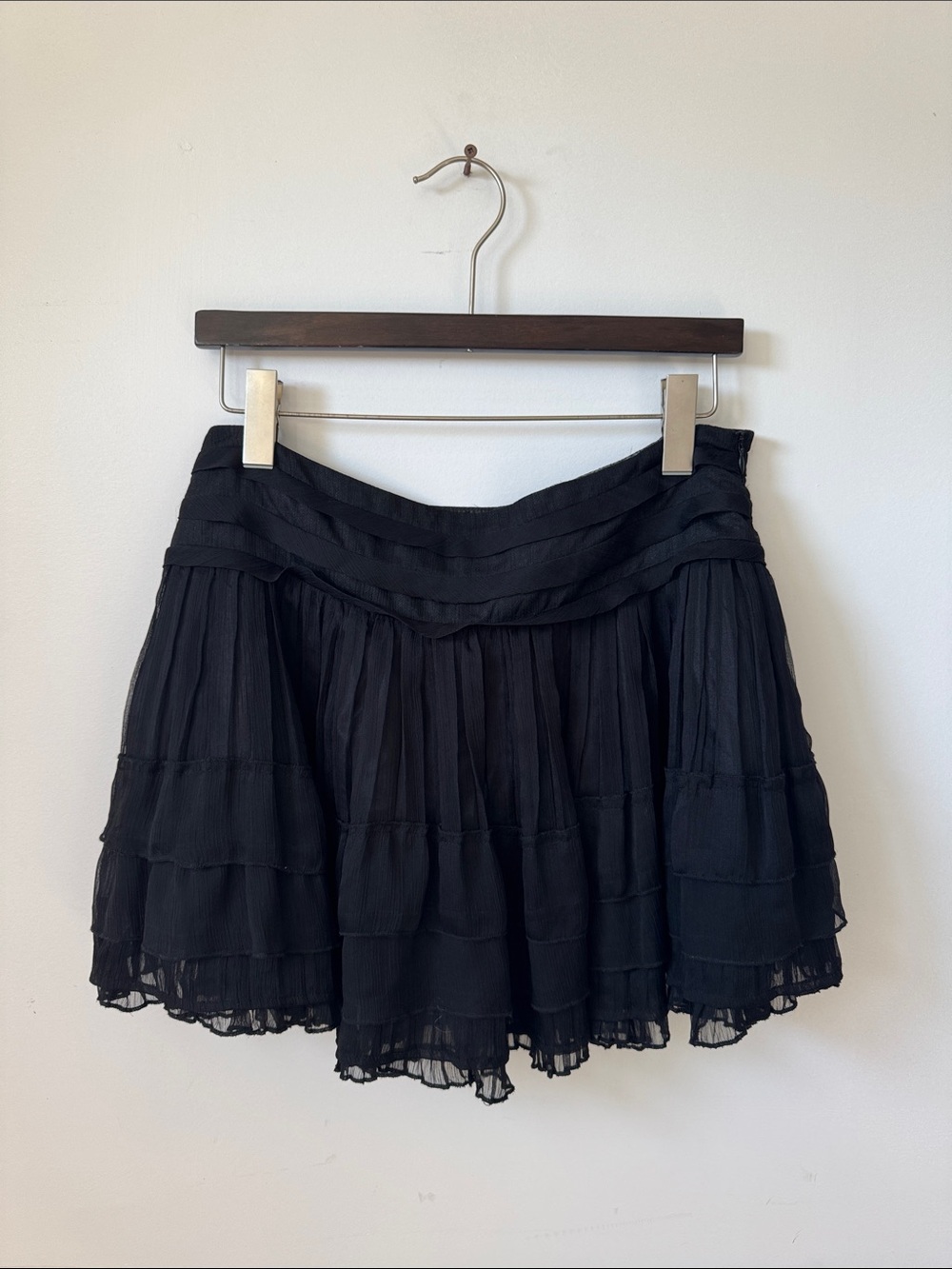 Costa Blanca Black Tiered Mini Skirt